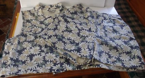 AMAZING Vintage A. Byer 90s Jean Daisy Floral Shorts & Vest Top Size Medium - Picture 1 of 9