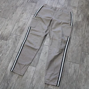 Athleta Women's Size 12 Summit Cargo Pants Tan Stretch Racing Stripes - Picture 1 of 7