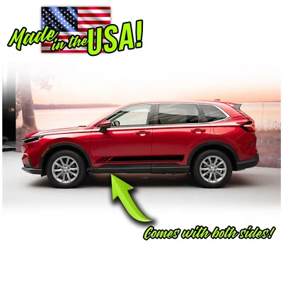 Balancín de puerta lateral estroboscópico rayas de carreras gráficos para Honda CRV #4 2023 en adelante Foto 1 de 2