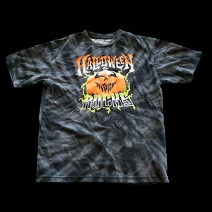 Halloween Rocks US Tour Faux Concert Pumpkin T-shirt Kids Gray Black Pullover - Picture 1 of 5
