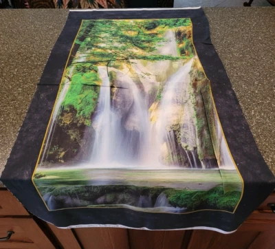 Waterfall Artworks Panel 23x42 Galaxy of Graphics Quilting Treasures Forest - Image 1 of 4