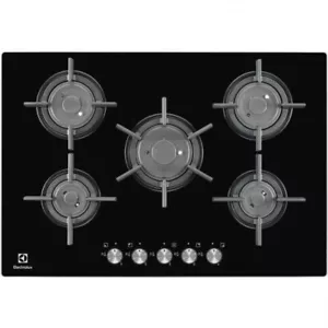 Electrolux PVF750UON Quemador Encimera A Gas 5 Quemadores 75CM Cristal Negro - Imagen 1 de 2
