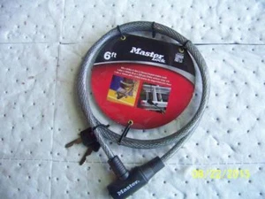 Master Lock 8154DPF 6 Foot Cable/Keyed Lock 071649042713 - Picture 1 of 12