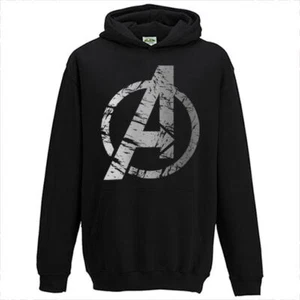 Marvel Avengers inspired distressed logo Kids Hoodie - Picture 1 of 2