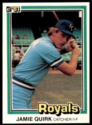1981 DONRUSS JAMIE QUIRK . KANSAS CITY ROYALS #341 - Image 1 of 2