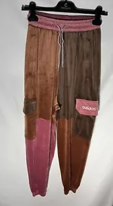 Adidas Pantalones Terciopelo Chándal Trackpants Pantalón Marrón Rosa TALLA XS \ - Imagen 1 de 9