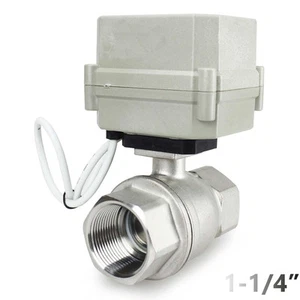 1-1/4" DN32 SS304 12V/24VDC 110-230VAC Electrical Motorized 2 Way Ball Valve - Picture 1 of 10