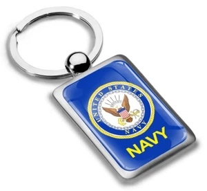 Portachiavi portachiavi acciaio inox metallo confezione regalo US Army NAVY Flag - Foto 1 di 4