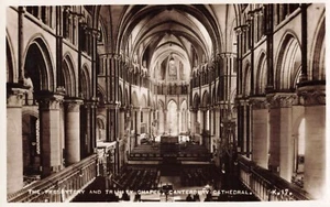 Postcard Canterbury Cathedral Presbytery Trinity Chapel Kent England Real Photo - Picture 1 of 2