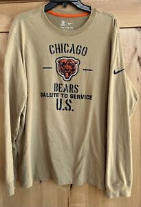 Chicago Bears Men's 2019 Nike On Field Salute to Service long sleeve tee Size XL