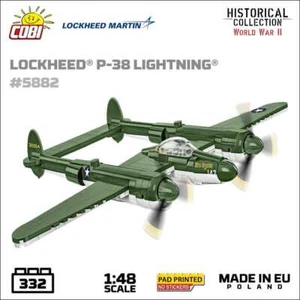 Modelo de ladrillo plano Lockheed P-38 Lightning - COBI 5882 - 332 ladrillos - Imagen 1 de 8