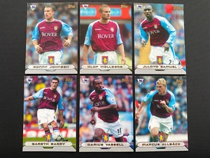 Topps Premier Gold 2004 ASTON VILLA - 6 card complete base set - Picture 1 of 2