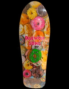 RARE Daewon Song, Thank You Skateboard Old School SHAPED Donuts Deck - Picture 1 of 12