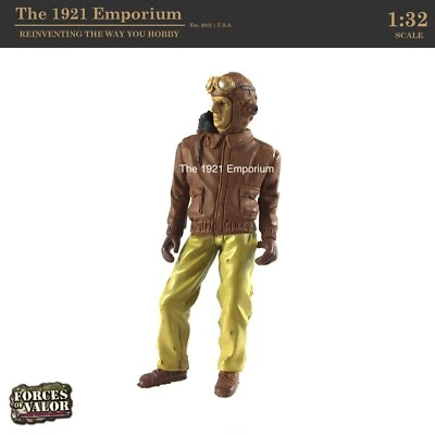 ☆ 1:32 Unimax Toys Forces of Valor WWII US Air Corps P-51 Mustang Pilot Figure - Image 1 of 3