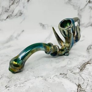 7.5" Handmade Thick Large Cobalt Blue Sherlock Tobacco Smoking Bowl Glass Pipes - Picture 1 of 5