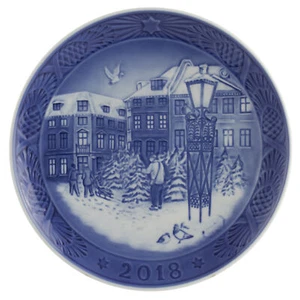 ROYAL COPENHAGEN PIATTO DI NATALE 2018 ORIGINALE CON SCATOLA PRIMA SCELTA - Picture 1 of 6