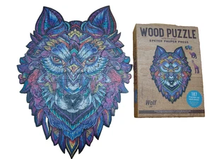 Wolf Wood Puzzle Peter Pauper Press 187 Precision Basswood Pcs 2022 Open Box - Picture 1 of 12