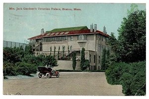 Mrs. Jack Gardner's Venetian Palace, Boston Postkarte verschickt 1916 - Bild 1 von 2