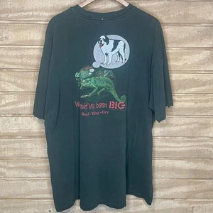Vintage 90s Big Dogs x Budweiser Iguanas Parody T-shirt XXXL 27x32 1/2 BAGGY - Picture 1 of 7