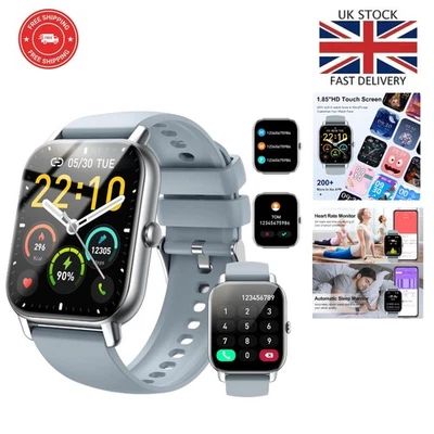 Customizable 1.85" Smart Watch with Heart Rate Sensor & Extended Battery Life - Image 1 of 4