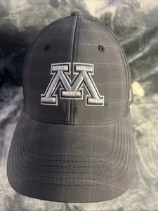 Minnesota Golden Gophers Hat Cap Fitted One Size Black Plaid Top Of The World - Picture 1 of 9