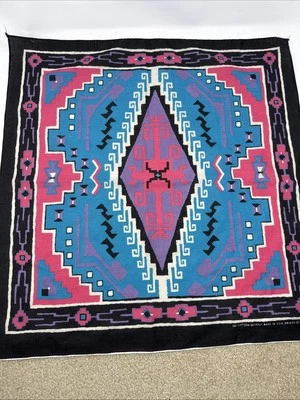 Pañuelo bufanda vintage Wamcraft pañuelo diseño azteca hermoso 22,5" Foto 1 de 4