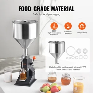 Manual Liquid Filling Machine 5-50ml Adjustable Stainless Steel with Hopper for - Picture 1 of 8