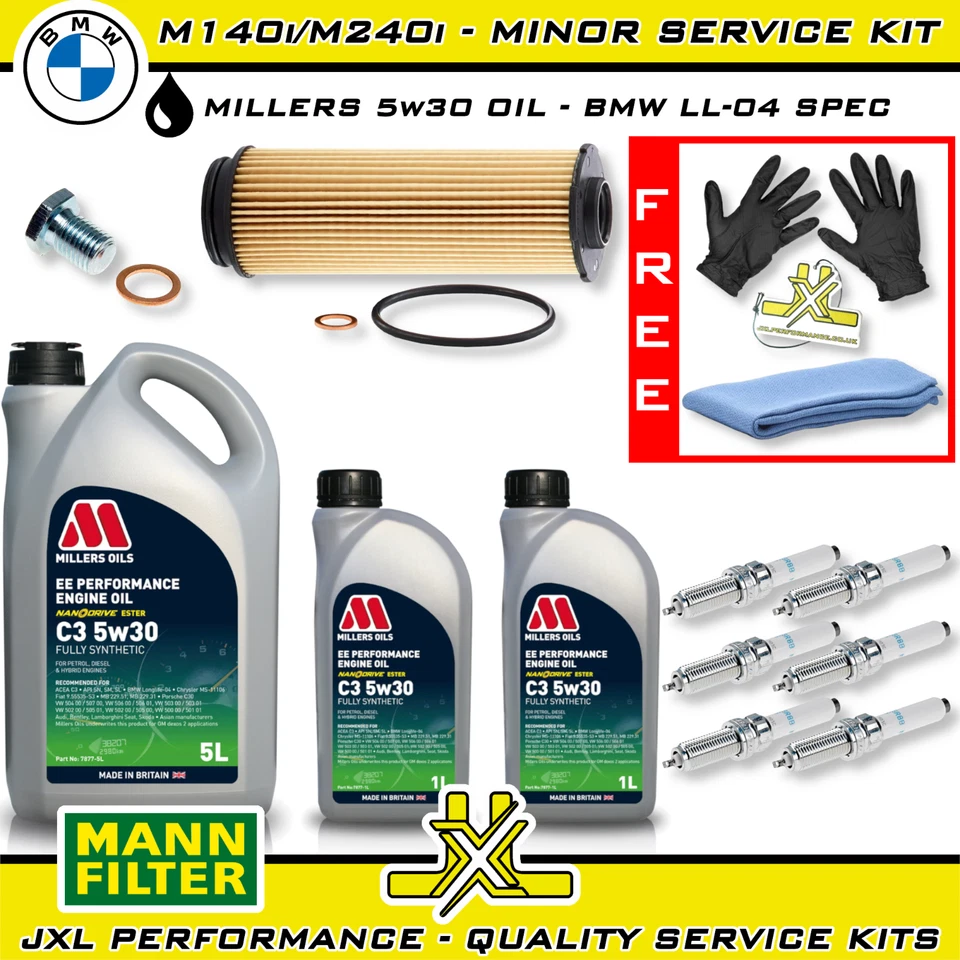 BMW M140i F20 F21 M240i F22 F23 B58 незначительный сервисный комплект + вилки - Millers EE 5w30 - Изображение 1 из 1