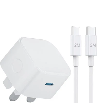 IPhone Fast Charger USB C Cable and Plug 20V Super Charge - Image 1 of 4