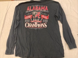 T-shirt manica lunga Alabama Crimson Tide Gildan taglia L 100% cotone nero 2015 - Foto 1 di 4