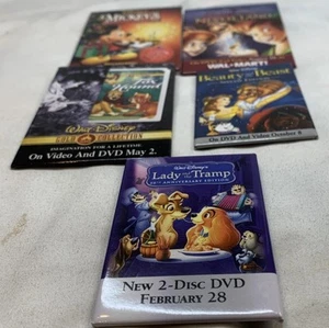 Five Vintage Disney Movie Walmart Promo Pins Micky’s Christmas Fox And Hound - Picture 1 of 13