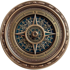 Rustic Wall Decor Wall Plaque Sign Vintage round Metal Tin Sign Compass Wreath r - Picture 1 of 12