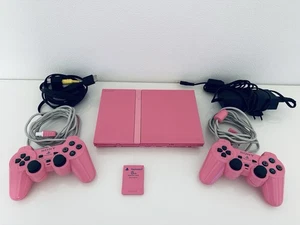 Sony Playstation 2 PS2 Slim Pink Rosa mit 2 Controller und Memory Card - Bild 1 von 6