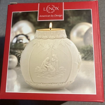Castiçal votivo LENOX presépio americano por design cerâmica brilho ornamental - Imagem 1 de 4