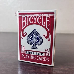 Singolo NUOVO Mazzo di Carte da Gioco Poker Vintage Bicycle Rider Back - Cuscino Rosso - Foto 1 di 8