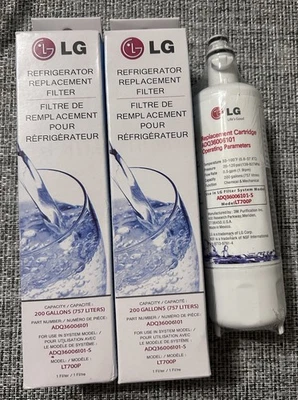 2 filtros de agua de repuesto para refrigerador LG LT700P nuevos sellados ADQ36006101 Foto 1 de 3
