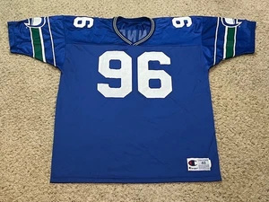 Cortez Kennedy Seattle Seahawks Vintage Champion Home Blue Jersey Size 48 XL VTG - Picture 1 of 17