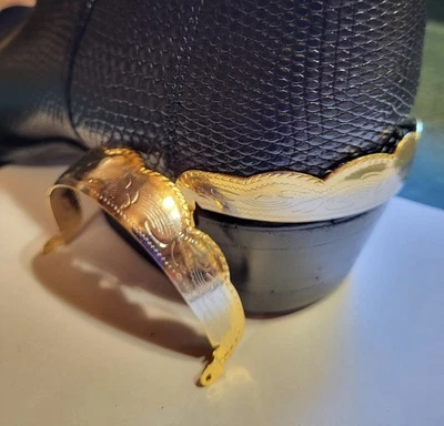 Nuevo Placas de Tacón de Bota de Vaquero Plateadas y Doradas Bordes Montaje Lateral Incluye Uñas Foto 1 de 4