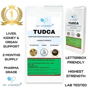 TUDCA CAPSULES REAL LAB TESTED 2 MONTH SUPPLY LIVER & KIDNEY SUPPORT PCT DETOX - Picture 1 of 8