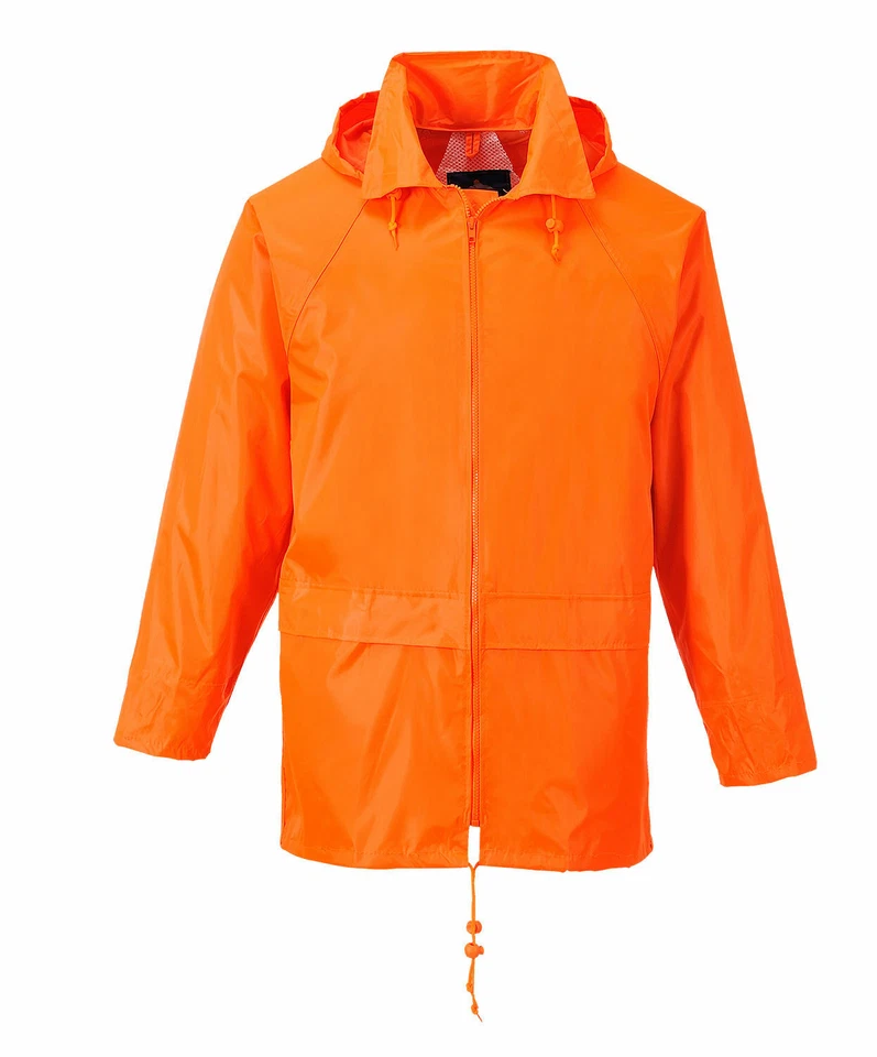 Portwest US440 Mens Waterproof Rain Jacket Lightweight Coat Pack Away Hood - Image 1 of 4