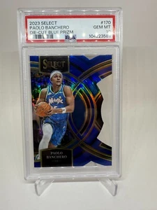 2023 Panini Select #170 Paolo Banchero Die-Cut Blue Prizm /249 - GIOCO PERFETTO COME NUOVO PSA 10 - Foto 1 di 2
