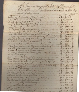US GEPRÄGTE EINNAHMEN RM 128 AUF 1798 UMFANGREICHER NEW HAMPSHIRE NACHLASSBESTAND - Bild 1 von 5