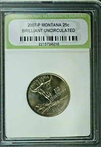 2007 P - WASHINGTON QUARTER INB SLABBED - BU CAMEO CONDITION PROOF - Picture 1 of 4