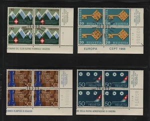 SWITZERLAND 1968 PUBLICITY ISSUE - BLOCKS OF 4 *VFU/CTO* - Picture 1 of 2