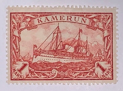 Sellos de viaje: estampillas alemanas de Alemania Camerún 1 Mark Kaiser’s Yacht como nuevas OG H WMK Foto 1 de 4
