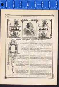 Henry Meiggs (Railroads) & Nicholas Longworth, Horticulturist -1897 Biographical - Picture 1 of 2