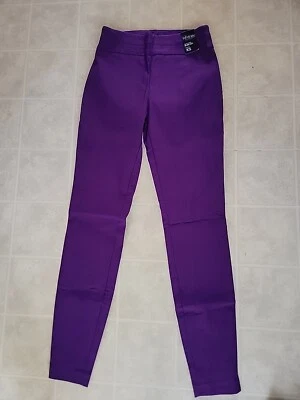 New York Company NYC Womens Pants XS Purple High Waist Ankle Whitney Pull On NEW - Image 1 of 3