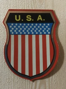 Vintage CM8X6,5 scudetto adesivo per auto USA Stati Uniti d'America - Foto 1 di 1