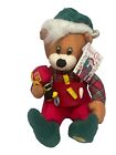 Vintage Christmas Bear Plush Santas Helper Toy Maker 1993 International SIlver