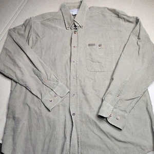 Corduroy Mirco Shirt Woolrich Men's XL Tan Long Sleeve Vintage - Picture 1 of 9